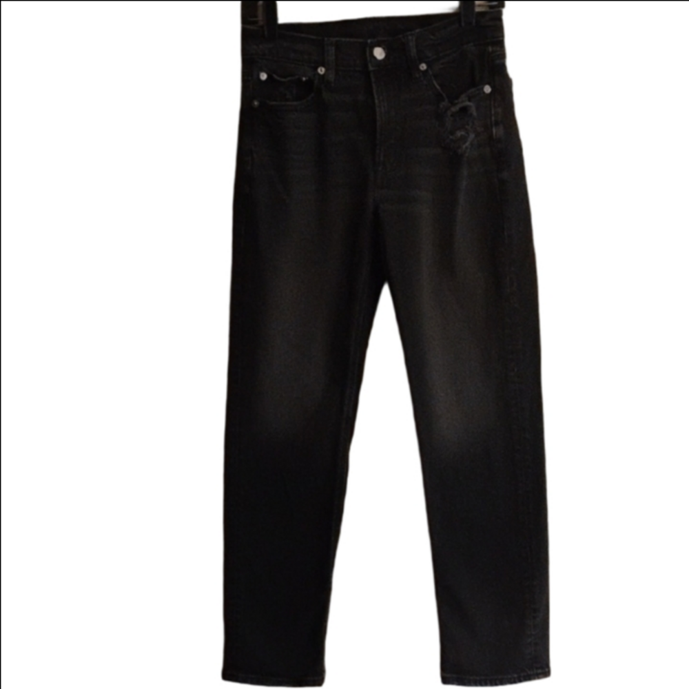 American Eagle Outfitters Black Straight Jeans, Size 2.